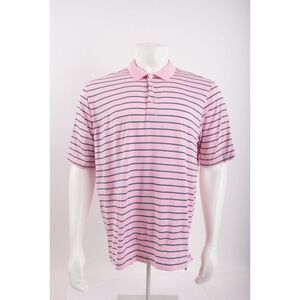 Polo Golf Ralph Lauren Mens Polo Shirt L Pink Blue Green Striped Pima cotton